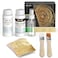 Gold Leaf Kit Gilding Adhesive 200ml Set Water Based Adhesive and Protective Varnish Whit Gold Leaf Sheet 100 pc for Craft Supplies Painting Resin Arts Furniture and Decoration