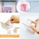 MIYACA QTip Holder Canisters for Cotton Balls Swabs Rounds Floss Dispenser Container Box with 2 Compartments Bathroom Vanity Countertop Storage Organizer White