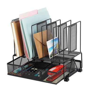 Mr Pen Mesh Desk Organizer with Drawer Office Desk Organizers and Accessories Desktop  Desk File Organizer