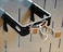 Wall Control Pegboard 2in x 2in CBracket Slotted Metal Pegboard Hook for Wall Control Pegboard and Slotted Tool Board  Black
