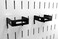 Wall Control Pegboard 2in x 2in CBracket Slotted Metal Pegboard Hook for Wall Control Pegboard and Slotted Tool Board  Black