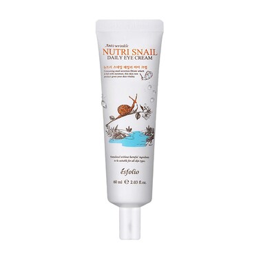 esfolio Nutri Snail Daily Eye Cream 60mL 203 Fl oz AntiWrinkle Moist Protection Calming