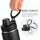 koodee Water Bottle for School12 oz Stainless Steel Vacuum Insulated Wide Mouth Water Flask with Leakproof Spout Lid Black