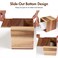 Reviaras Tissue Box Cover Acacia Wood Tissue Box Cover with SlideOut Bottom Tissue Box Cover Square for Bathroom Bedroom Dinner Table Office