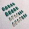 24 Pcs Press on Nails Sunjasmine Fake Nails with Designs Acrylic Nails False Nails with Nail Glue for Women Medium Green