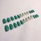 24 Pcs Press on Nails Sunjasmine Fake Nails with Designs Acrylic Nails False Nails with Nail Glue for Women Medium Green