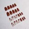 24 Pcs Press on Nails Sunjasmine Fake Nails with Designs Acrylic Nails False Nails with Nail Glue for Women Medium Brown