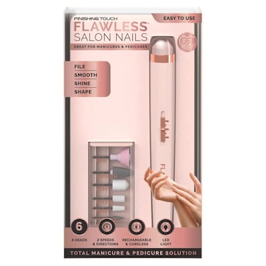 Finishing Touch Flawless Salon Nails  Professional Manicure Set for an atHome Salon Experience  Files Buffs Shines and Polishes for Instantly Beautiful Nails