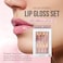 Manna Kadar Lip Euphoria by Manna Kadar Cosmetics 3in1 Lip Primer Lip Stain and Lip Gloss Mini Lip Gloss MuliColored 8 Pack Lip Gloss Set