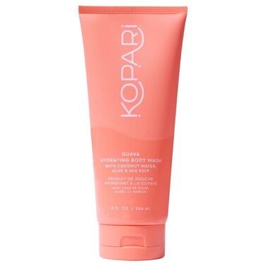 Kopari Guava Hydrating Body Wash  Lathers Foaming Wash Cleanses Without Stripping Moisture or Natural Oils  Coconut Water Aloe  Sea Kelp  Vegan Sensitive Skin Non Toxic Paraben Free