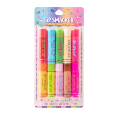 Lip Smacker Original  Best Party Pack  10 Moisturizing Lip Balms Classic Flavors Hydrating  Protecting  CrueltyFree Oatmeal Cookie