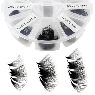 Premade Fans Short Stem 500 PCS 20D Eyelash Extensions 007mm CD Curl 916mm Mixed WENDY LASHES Russian Volume Premade Lash Extension 500PCS20D007D 916mm mixed