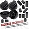 Seentech 4 Pack Control Knobs Replacement with 12 Adapters for Oven Stove and Range  Versatile and Wide Application for Various Models Black