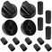 Seentech 4 Pack Control Knobs Replacement with 12 Adapters for Oven Stove and Range  Versatile and Wide Application for Various Models Black