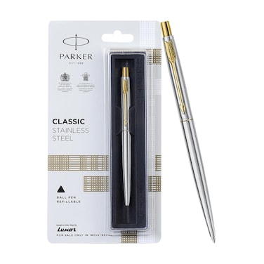 Parker Classic Stainless Steel Gt Ball Pen