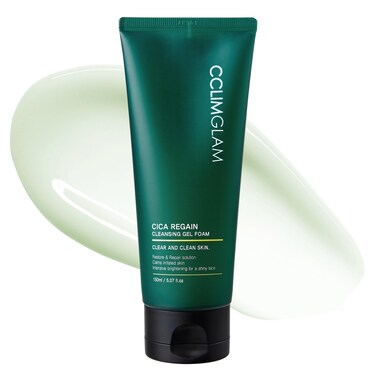 CCLIMGLAM CICA Regain Cleansing Gel Foam 150ml507FlOz Vegan Mild Skin Barrier Cleanser for Sensitive Skin Pore and Sebum Care Calming Soothing Effect Clean Beauty Korean Skin Care