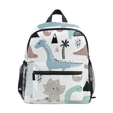 OREZI Childish Dinosaur toddler Backpack with Chest ClipKids Backpack Schoolbag Preschool Bag Travel Bacpack for Little Boy Girl