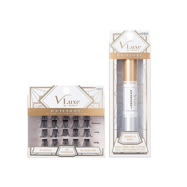 VLuxe Extended Collection DIY Eyelash Extension 3D Extended and Bond  Seal Set  Featherlight Synthetic Reusable Artificial Eyelashes Multipack Lash Clusters