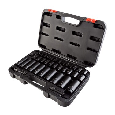ARCAN TOOLS 38  12 Inch Drive Impact Socket Set 516 Inch  34 Inch 8mm  19mm CrV 38Piece AS2C38