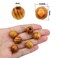 100pcs 14mm Round Wooden Beads Natural Wood Macrame Beads Wooden Loose Craft Spacer Beads for DIY Bracelet Jewelry Making Decoration