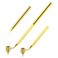 PAGOW Detailing Fine Line Fluid Writer Paint Applicator Pen 07 mm Gold Brass Construction Slanting Tip Perfect for Rock Chips and Scratch Repair