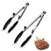 Silicone Tongs for Air Fryer 2 Pack Black Color Premium Silicone BPA Free NonStick Stainless Steel Locking Food Tongs 9Inch and 12Inch