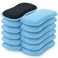 HOMEXCEL 12 Pack MultiPurpose Scrub Sponges Kitchen Dish Sponge NonScratch Microfiber Sponge for Efficiently Cleaning Dishes Pots and Pans and More Blue