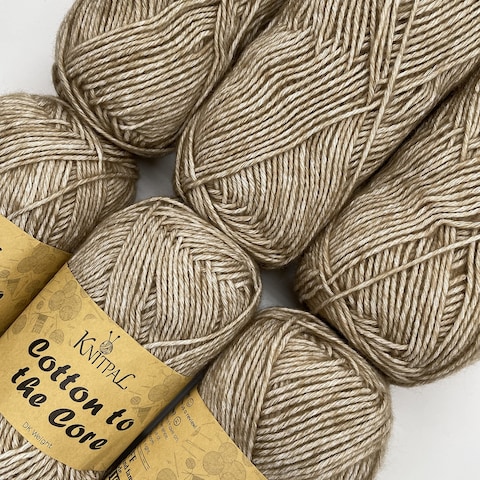 Cotton to The Core Knit  Crochet Yarn Soft for Babies Free Patterns 6 skeins 852 yards300 Grams Light Worsted Gauge 3 Machine Wash Mocha Brown
