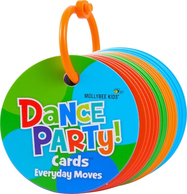 MOLLYBEE KIDS Preschool Dance Party Cards Everyday Moves Gifts for Ages 3 Toddler Travel Game and Activity