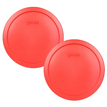 Pyrex 7402PC 67Cup Red Food Storage Replacement Lids  2 Pack