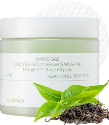 celimax JiWooGae ONE STEP Body Brightening Pad  Exfoliating Pad for Body For Armpit Under Arm Knee  Elbow with Green Tea  White Truffle110ml 60 pads