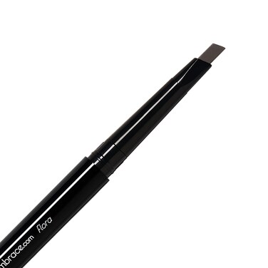 Eye Embrace Flora Dark BrownGray Eyebrow Pencil  Waterproof DoubleEnded Automatic Angled Tip  Spoolie Brush CrueltyFree