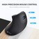 iClever Ergonomic Mouse TM209G Wireless Vertical Mouse 24G Optical Carpal Tunnel Mouse with 3 Adjustable DPI 80012001600 for Laptop PC Desktop Mac Windows Black