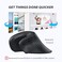 iClever Ergonomic Mouse TM209G Wireless Vertical Mouse 24G Optical Carpal Tunnel Mouse with 3 Adjustable DPI 80012001600 for Laptop PC Desktop Mac Windows Black