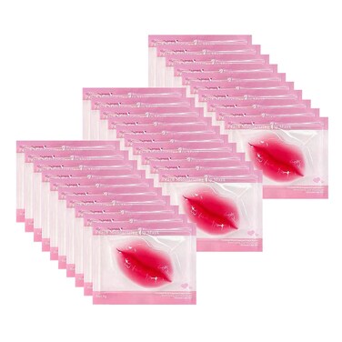 NIYET 30 pieces of Moisturizing Collagen Crystal Lip Mask  AntiAgeing  Anti Chapped Reduce lip Wrinkles Fade Lip Color Make Skin Smooth And Firm Collagen Lip Pieces Rose