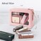 Aveniee Clear Makeup Bag Organizer Portable Travel Toiletry Cosmetic Bag Case for Women Heavy Duty Make Up Pouch with Transparent Vinyl Windows  Gold ZippersPink