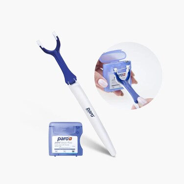 Paro Floss Holder with Easy Grip and Paro Classic Floss 50M  Perfect Combo at a Reasonable Price