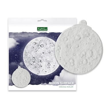 Katy Sue Moon Surface Texture Mat Silicone Mold for Space Themed Cake Cookie Decorating  Craft Use with Fondant Sugar Paste Gum Paste  Air Dry Clay from Katy Sue Designs Space Fondant Molds