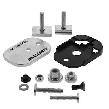 Milescraft 4022 TrackLock  Track Lock Bench Clamp Base  Clamping Accessory for TTracksBlack Metallic