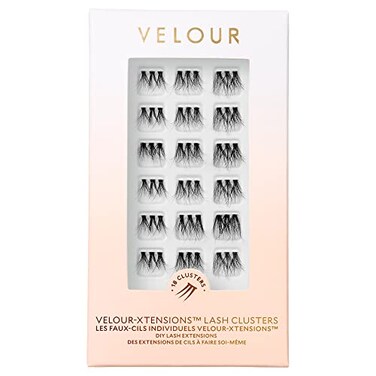 VelourXtensions Lash Clusters 18 Individual Cluster Eyelash Extensions Lightweight Fluffy Lash Extensions Soft Comfortable Eyelash Clusters Natural Lashes All Eye Shapes Hybrid