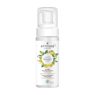 ATTITUDE Micellar Foaming Facial Cleanser EWG Verified Dermatologically Tested Plant and MineralBased Vegan Lemon Leaves 5 Fl Oz