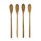 FAAY  4 Pcs 95 Long Teak Spoon Chef Testing Spoons Handcrafted Cocktail Stirring Tea DripFrench Press Coffee Milkshake Cold Drink Mixing Spoons