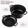 Uno Casa 2in1 Cast Iron Dutch Oven Large  5 Quart Dutch Oven Pot with Lid PreSeasoned Dutch Oven for Bread Baking Heavy Duty Cast Iron Pot with Frying Pan