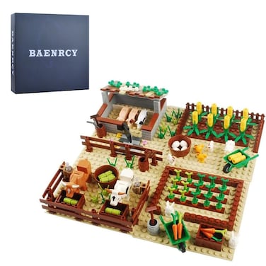 BAENRCY Farm Field Set Building Blocks Plant Animal Crops Building Bricks Kit DIY Building Set Compatible All Major Brands Animal