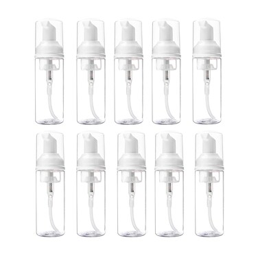 BuQiuRen Foam Pump Bottle 10 Pcs 2oz Foaming Soap Pump Dispenser  BPA Free for Cleaning Travel Cosmetics Packaging Hand Soap Foaming Shampoo