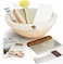 Superbaking Banneton Bread Proofing Basket Sourdough Bread Baking Supplies Round 9 Inch Sourdough Starter Kit Proofing Basket for Bread Baking Bread Making Supplies Tools Banneton Basket Gift Set