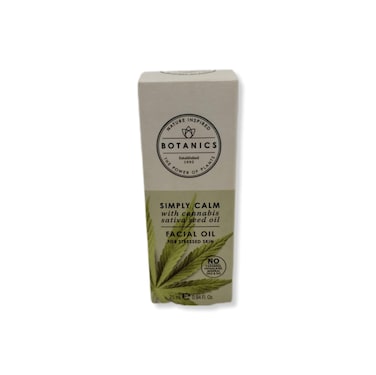 Botanics Simply Calm with Cannabis Sativa Seed Oil Facial Oil for Stressed Skin