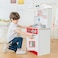 Teamson Kids Little Chef Madrid Classic Interactive Wooden Play Kitchen with Sink Oven and Microwave and Storage Space for Easy Clean Up White with Red Accents