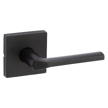 Kwikset Lisbon Interior Passage Door Handle Lever For Closet and Hallway Doors Reversible NonLocking Handle Lever Matte Black