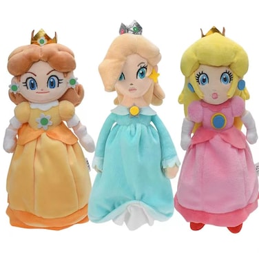 HUAWELL Sup Mari All Star Collection Princes Peach Plush Toy PrincessRosalina  Dasy Stuffed Plush 8 Princes Peach  PrincessRosalina  Dasy
